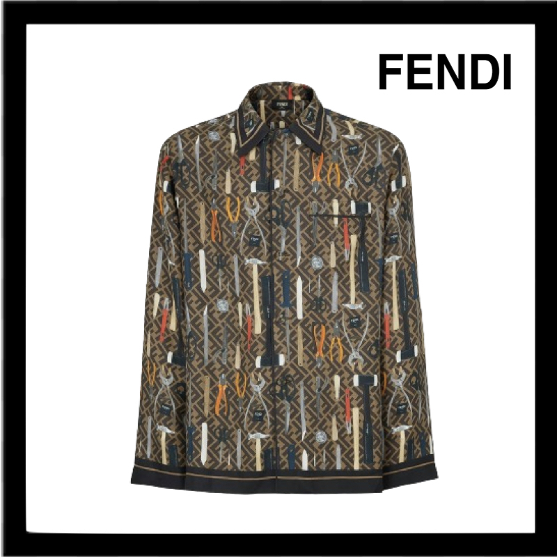 新着 関税送料込み FENDI フェンディ FFモチーフ 長袖シャツ