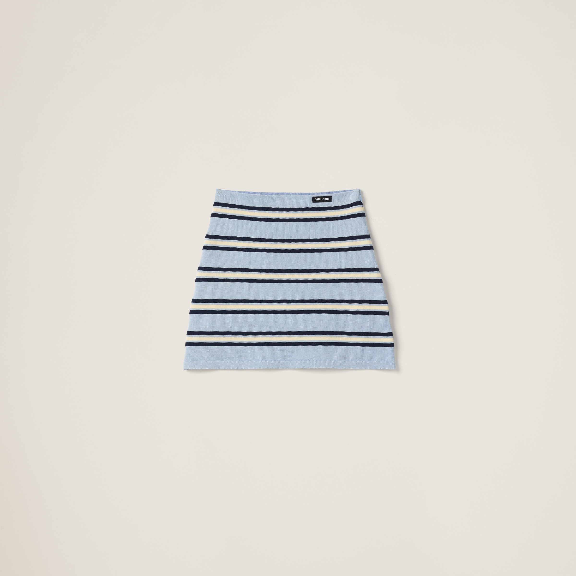 《送料無料》 MIU MIU Silk and cotton miniskirt
