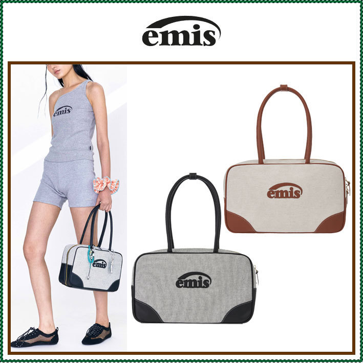 【EMIS】 CANVAS LEATHER TOTE BAG /追跡付