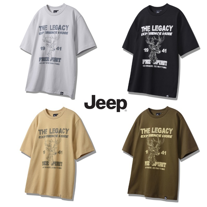 【JEEP】Camping Dear Graphic Half T-shirt