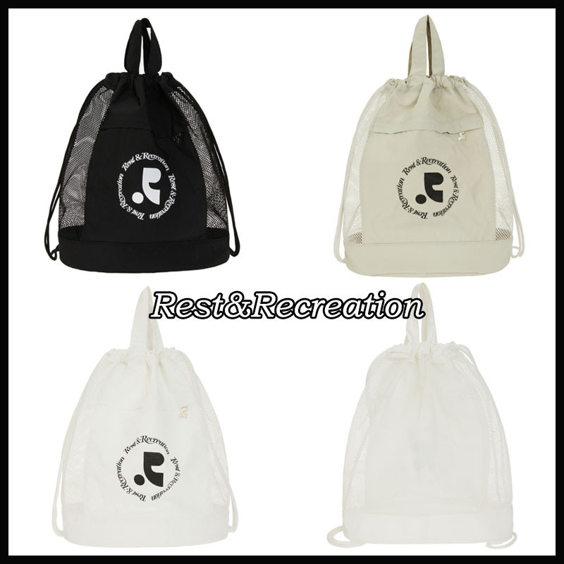 人気【REST&RECREATION】LOGO MESH BACKPACK
