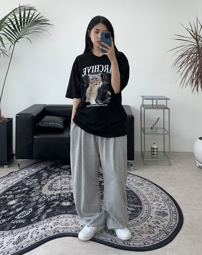 【SATIIIZ】Cher Cool Air Pintuck SweatPants
