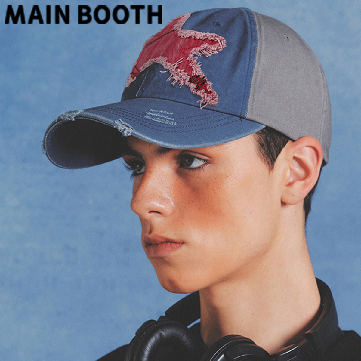 ★MAINBOOTH★Starfish Damage Ball Cap(BLUE)★正規品/直送料込
