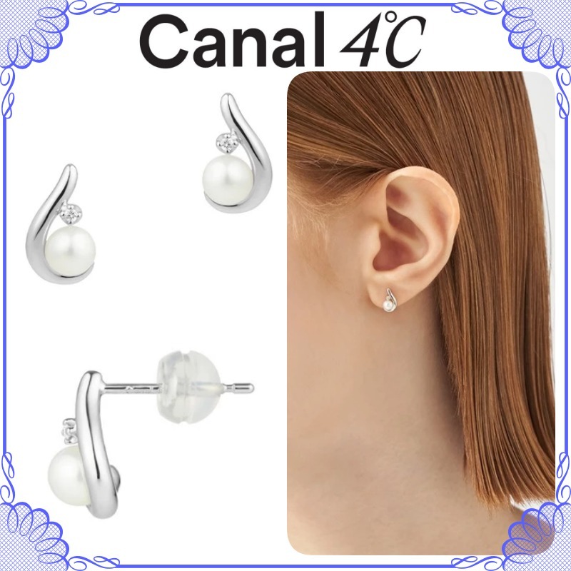 大人気!! Canal 4℃ K10 シルバー しずくモチーフ ピアス