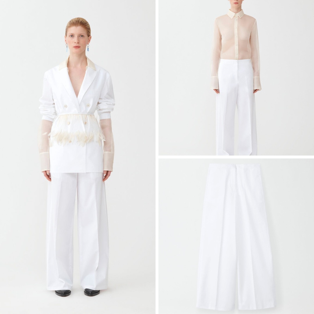 《送料無料》 FABIANA FILIPPI POPLIN TROUSERS