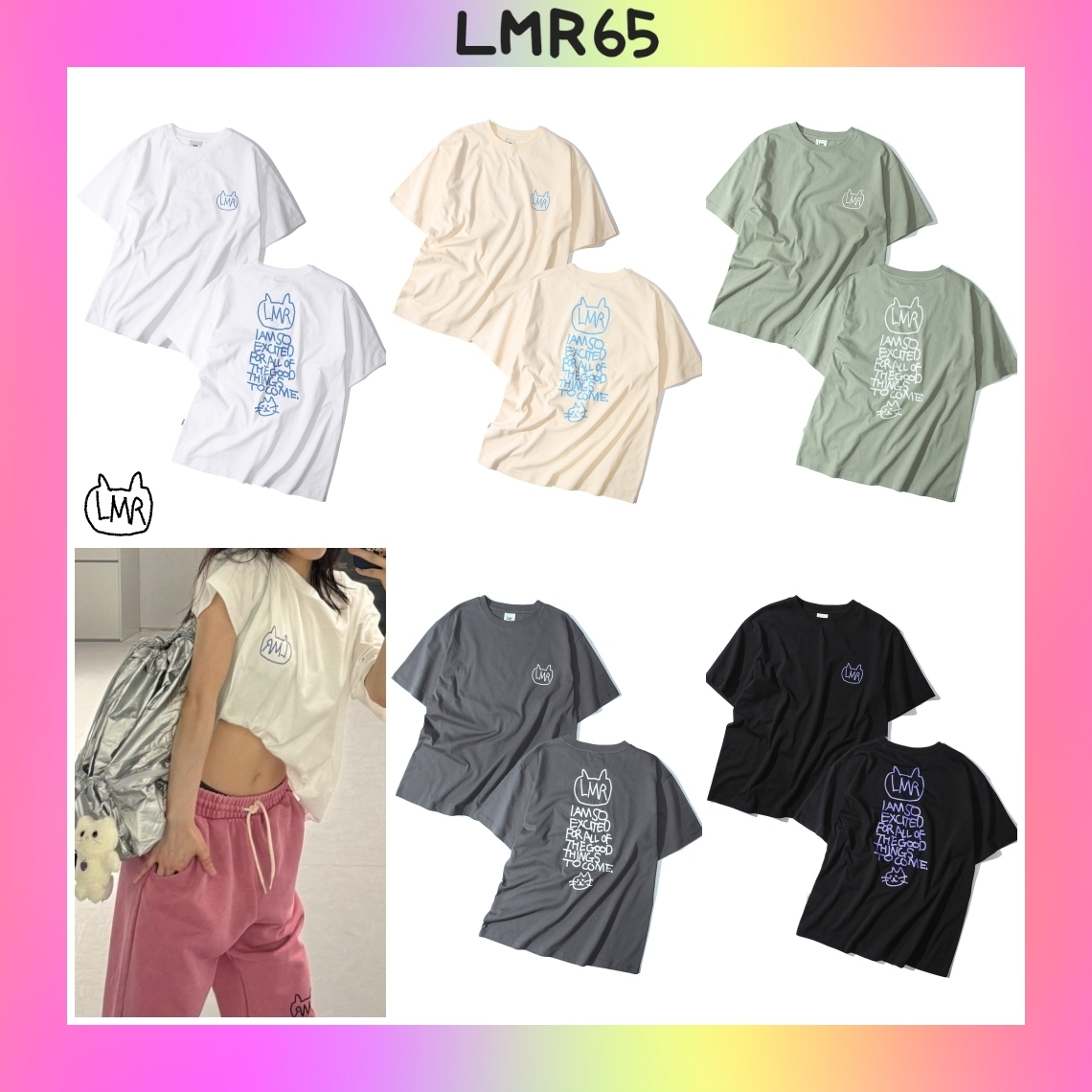 【LMR】TaeYeon着用★LOGO DRAWING LETTERING T-SHIRT(男女兼用)