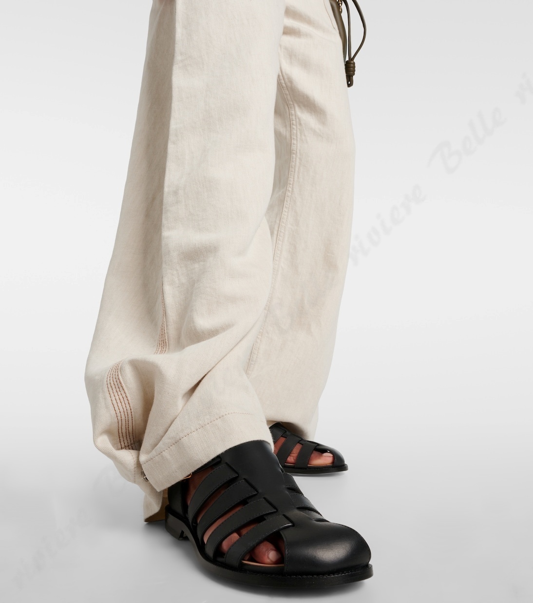24SS new/LOEWE バルーンコットンリネンパンツ Pants Beige 24SS new/LOEWE バルーンコットンリネンパンツ Pants Beige ボトムス