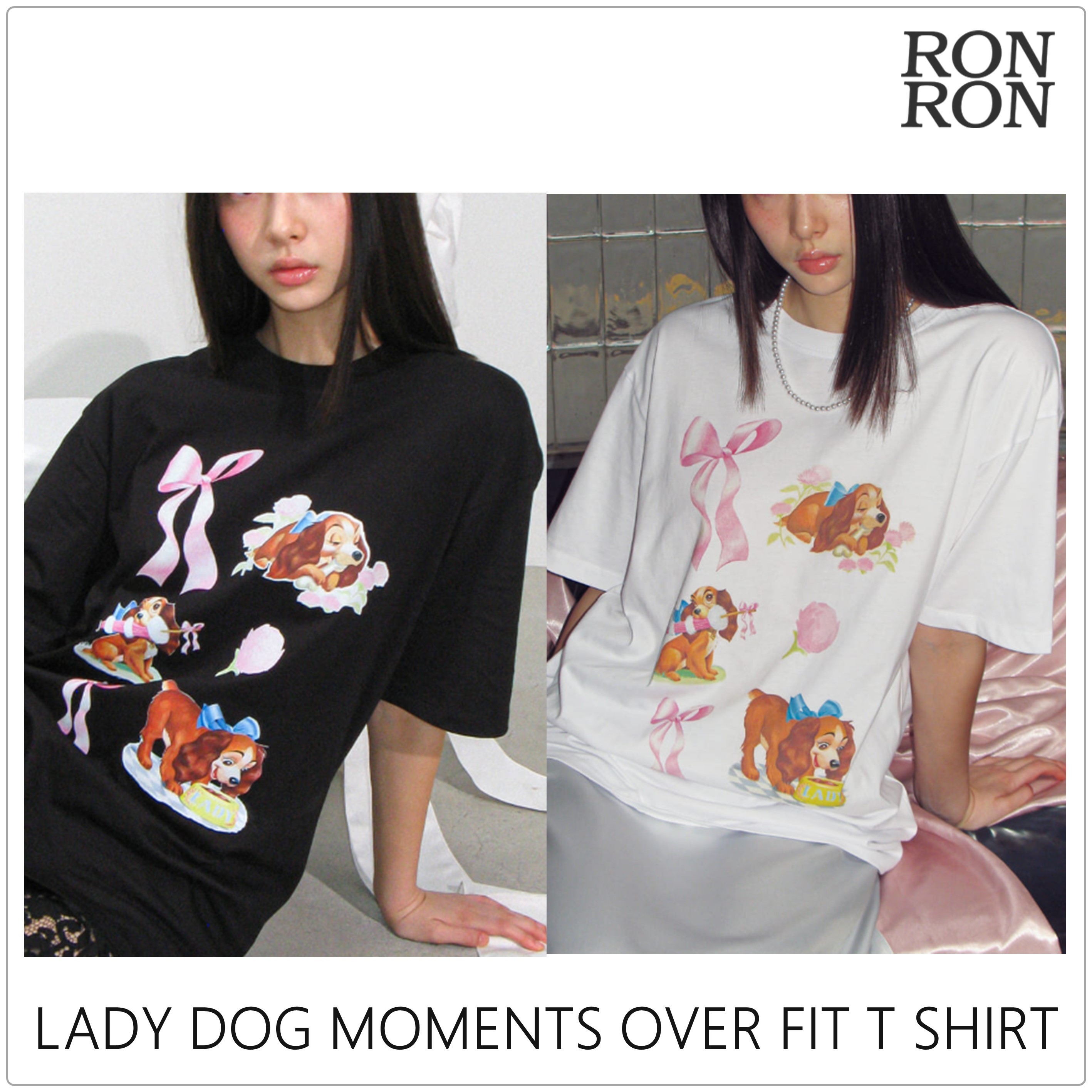 [RONRON] LADY DOG MOMENTS OVER FIT Tシャツ★新作・24SS★