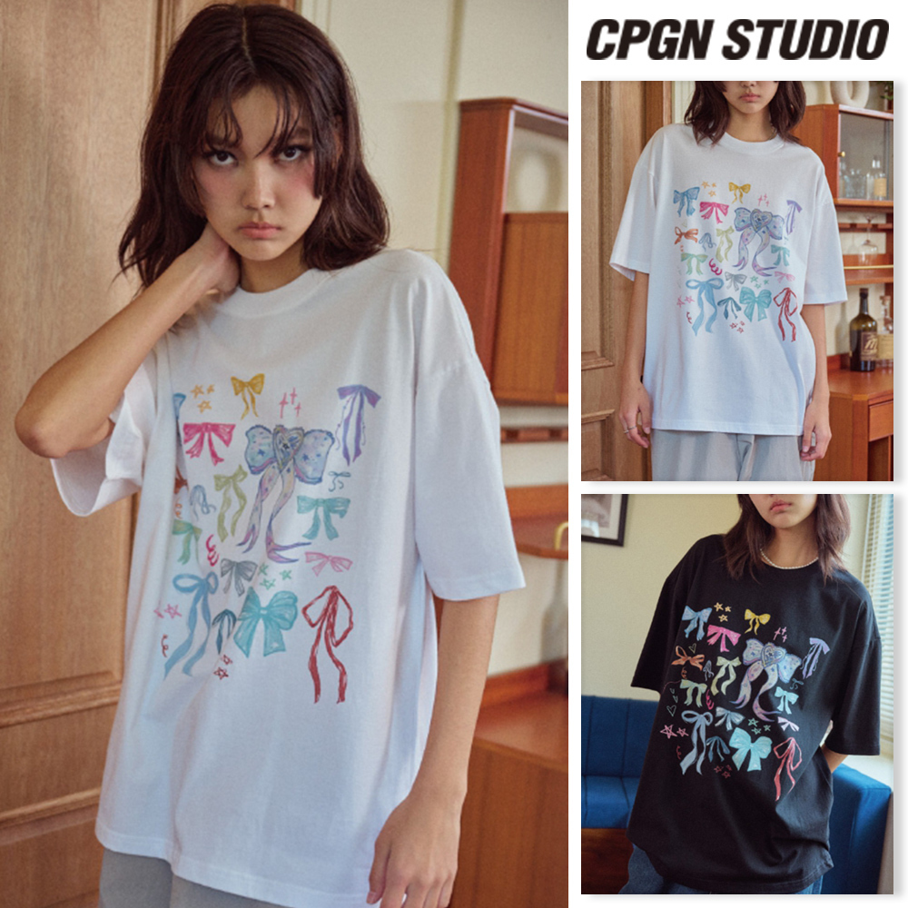 【CPGN STUDIO】24SS★ DTP Fancy Ribbon Short Sleeve Tee