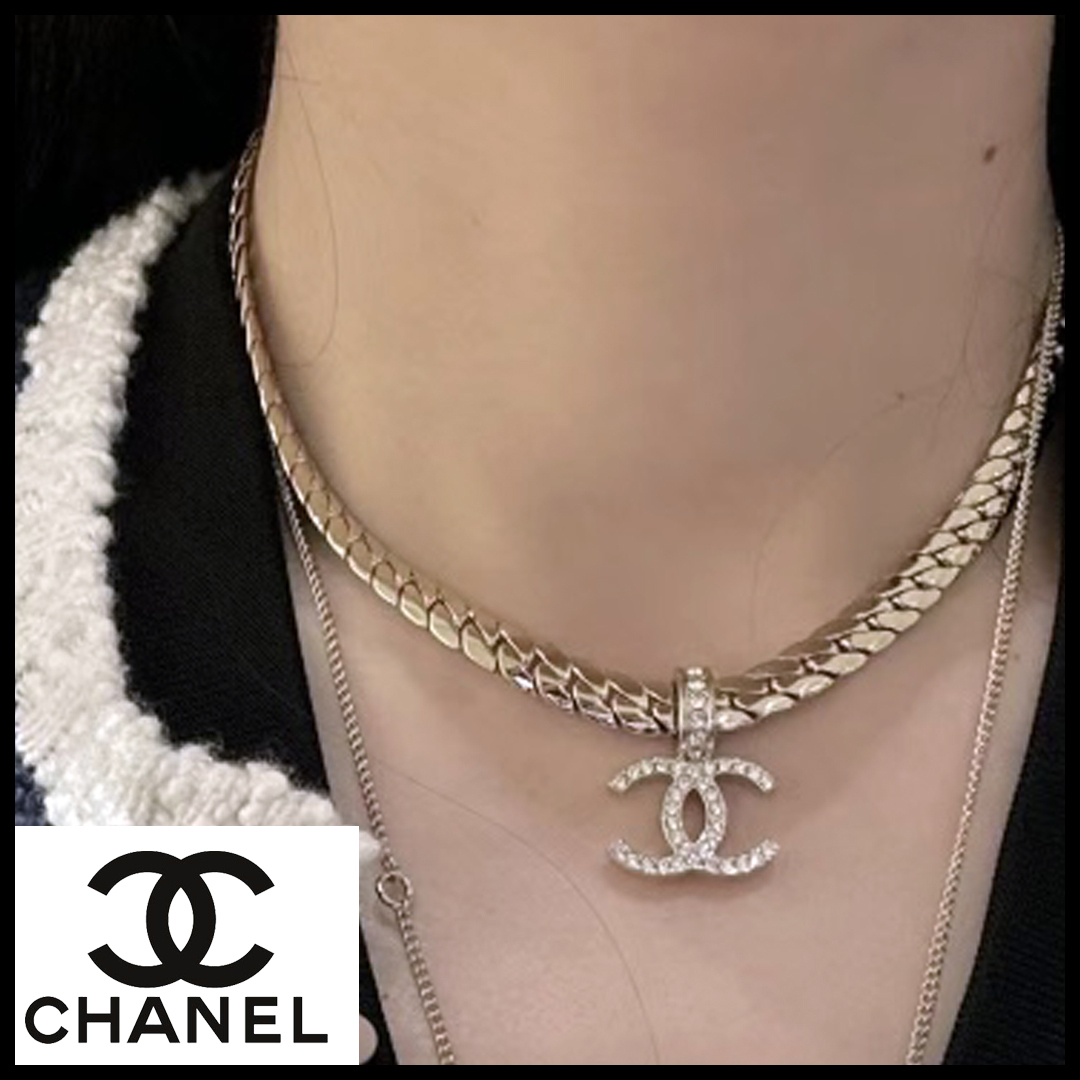 ユニセックスでも！【CHANEL】チョーカー ネックレス