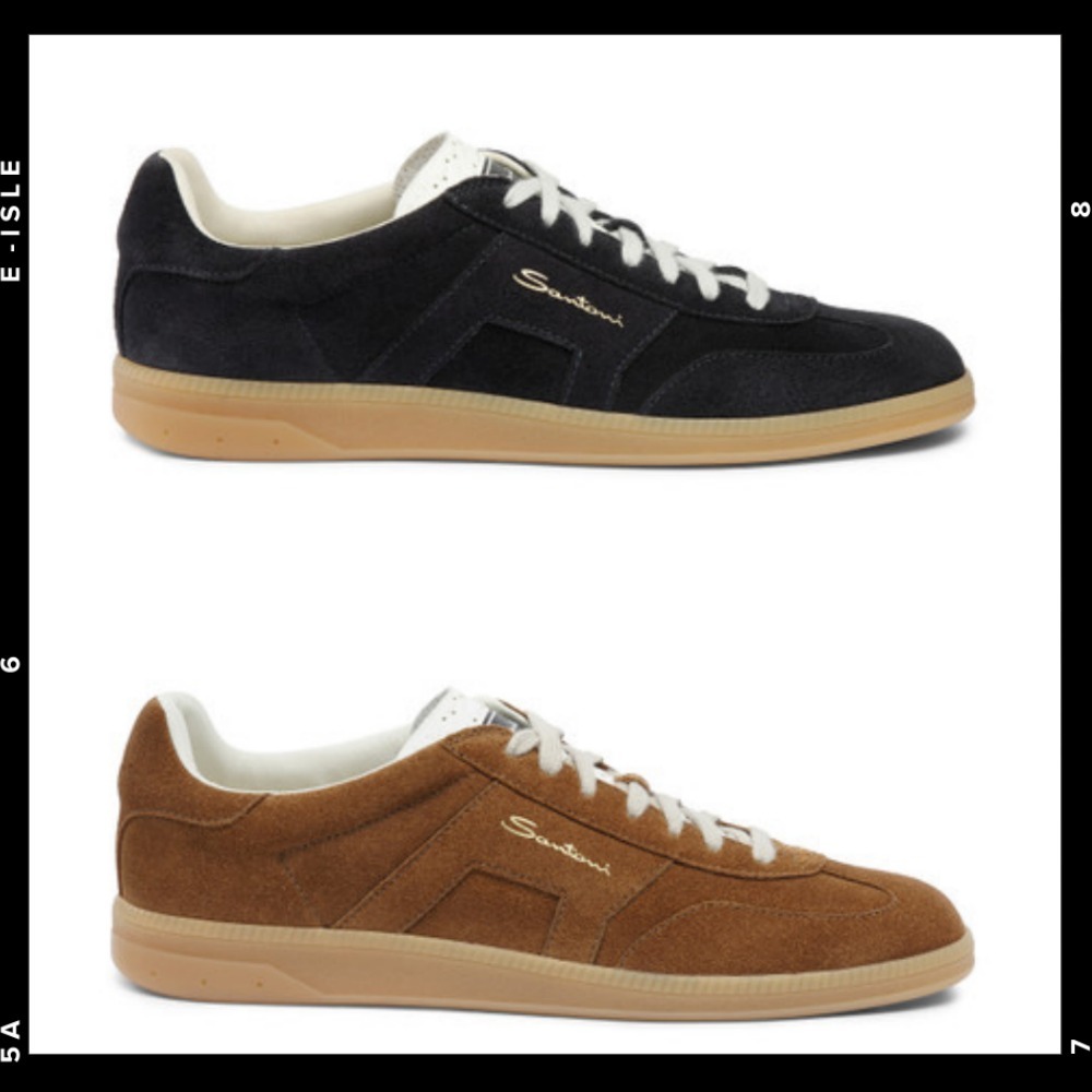 希少【SANTONI】DBS Oly スエードスニーカー