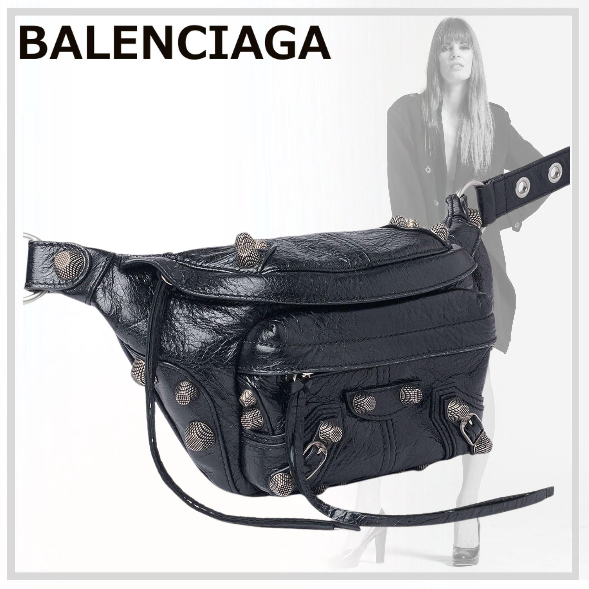ハイセンスな【BALENCIAGA】Cagole レザーベルトバッグ 24SS新作