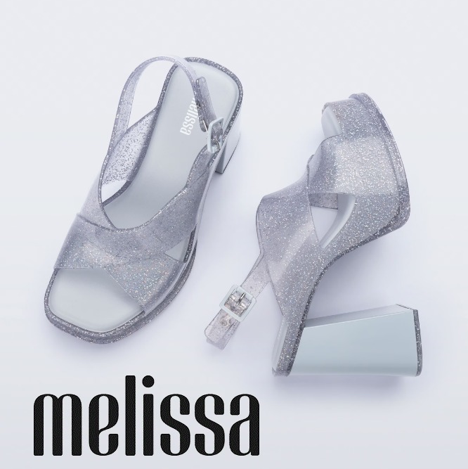 Melissa追跡付/送料込 雨の日のお洒落に 安定ヒールサンダル