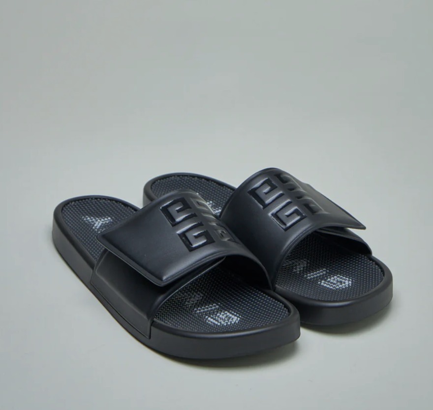 【GIVENCHY】ブラック スクラッチ フラット サンダル