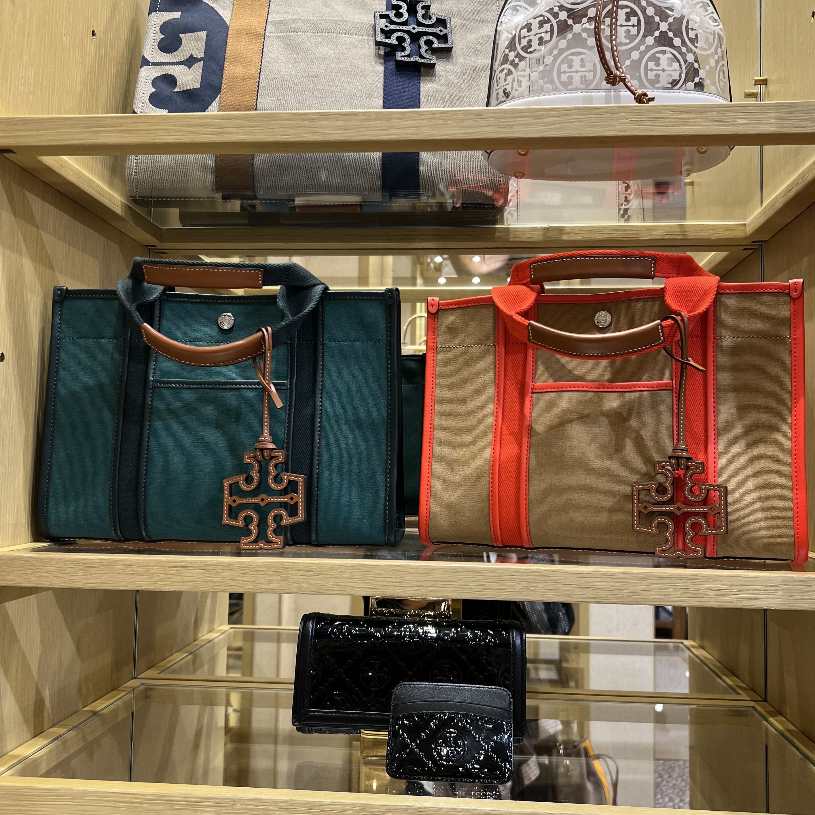 TORY BURCH 数限定 Twill Small Tory TOTE 2WAY バッグ2色