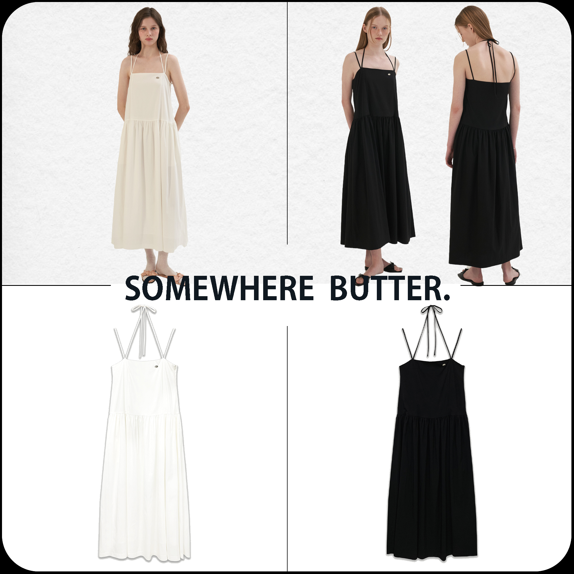 [SOMEWHERE BUTTER]★24SS★韓国人気★Halter neck long dress