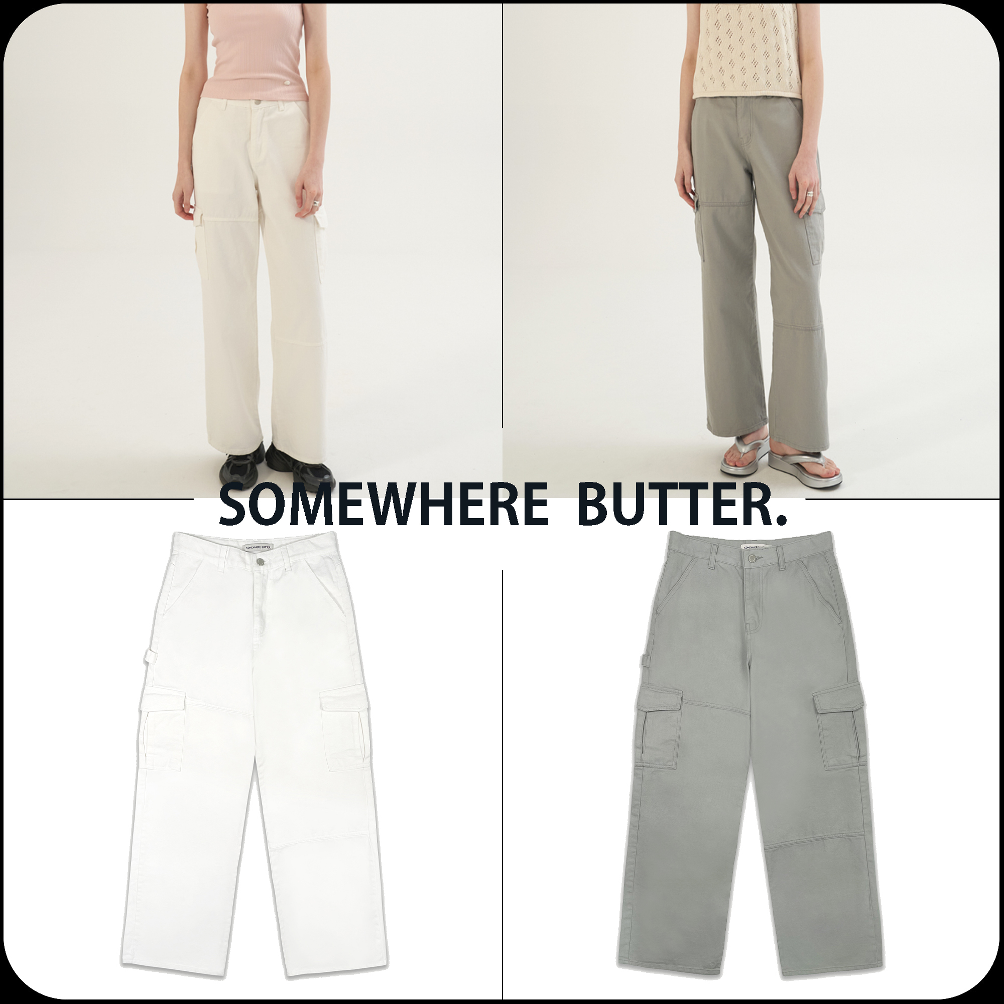 [SOMEWHERE BUTTER]24SS★韓国人気★Carpenter Line cargo pants