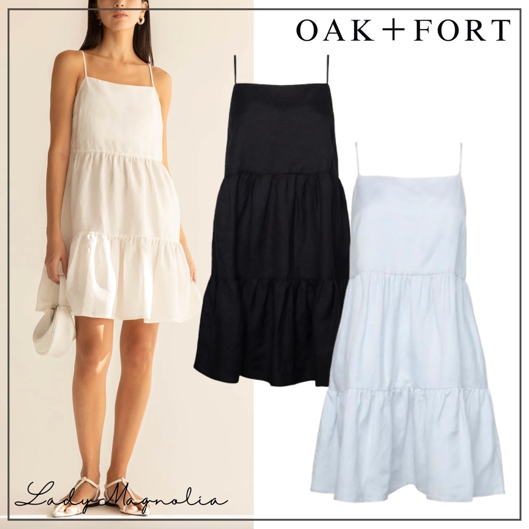 【OAK＋FORT】NEW★ギャザーティアードディテールのミニドレス♪
