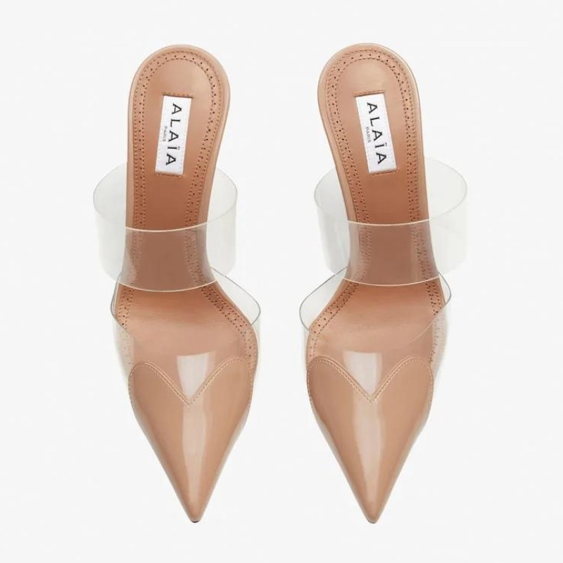 ALAIA アライア LE COEUR パテントカーフスキン ミュール ALAIA アライア LE COEUR パテントカーフスキン ミュール