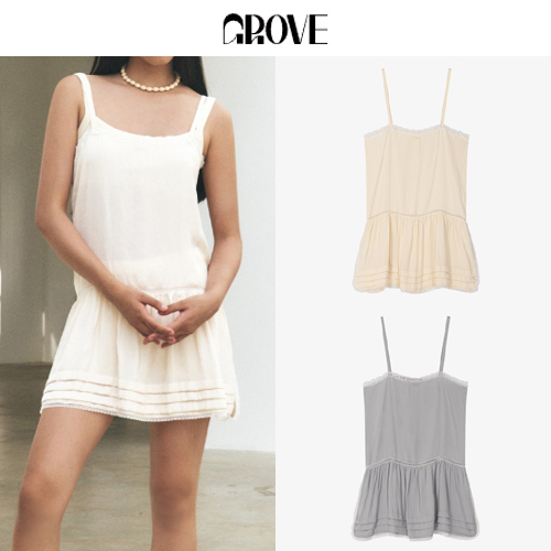 ★2024SS新作★GROVE★BUD SATIN ONE-PIECE