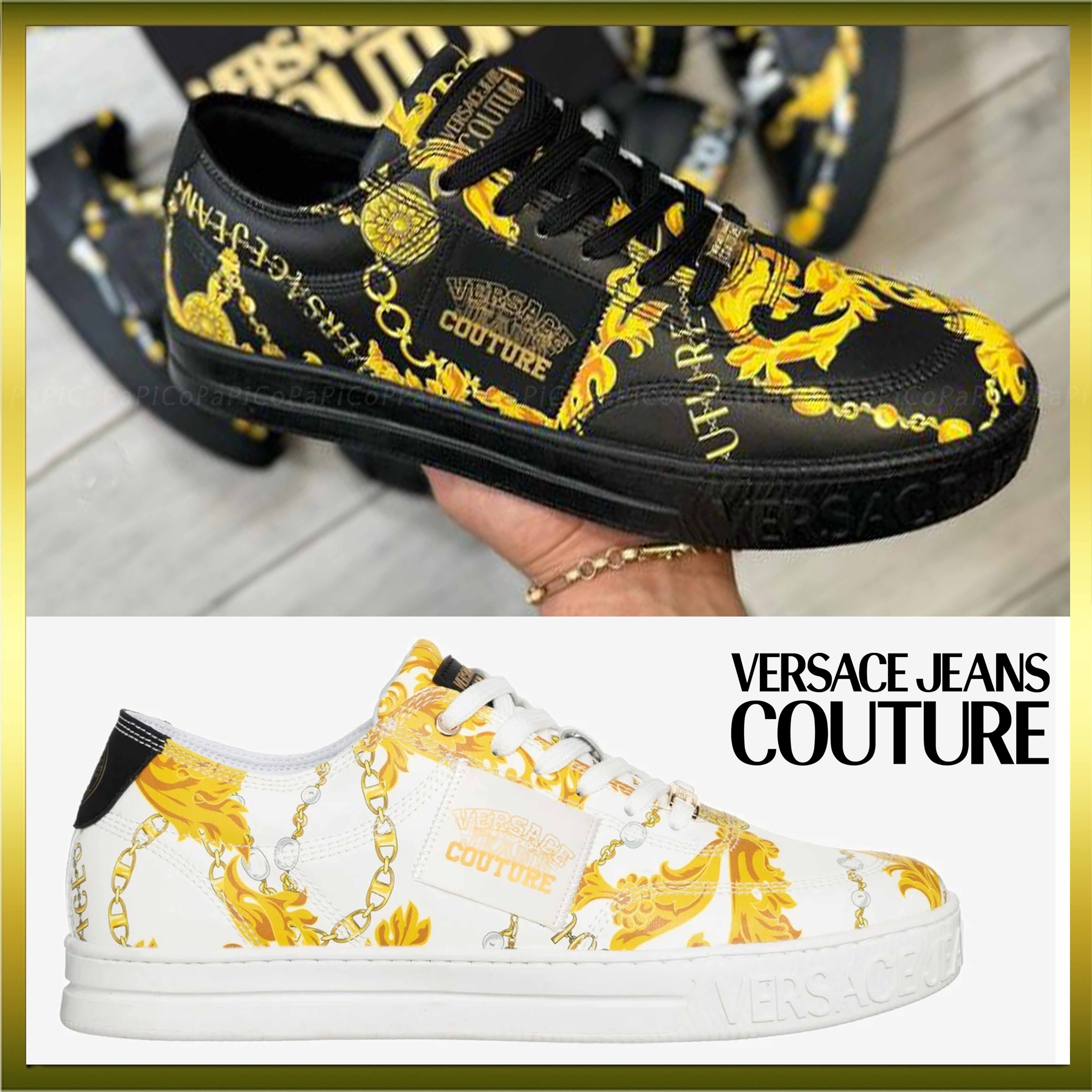 【特価！関送込】VERSACE JEANS ベルサーチェ レザー スニーカー