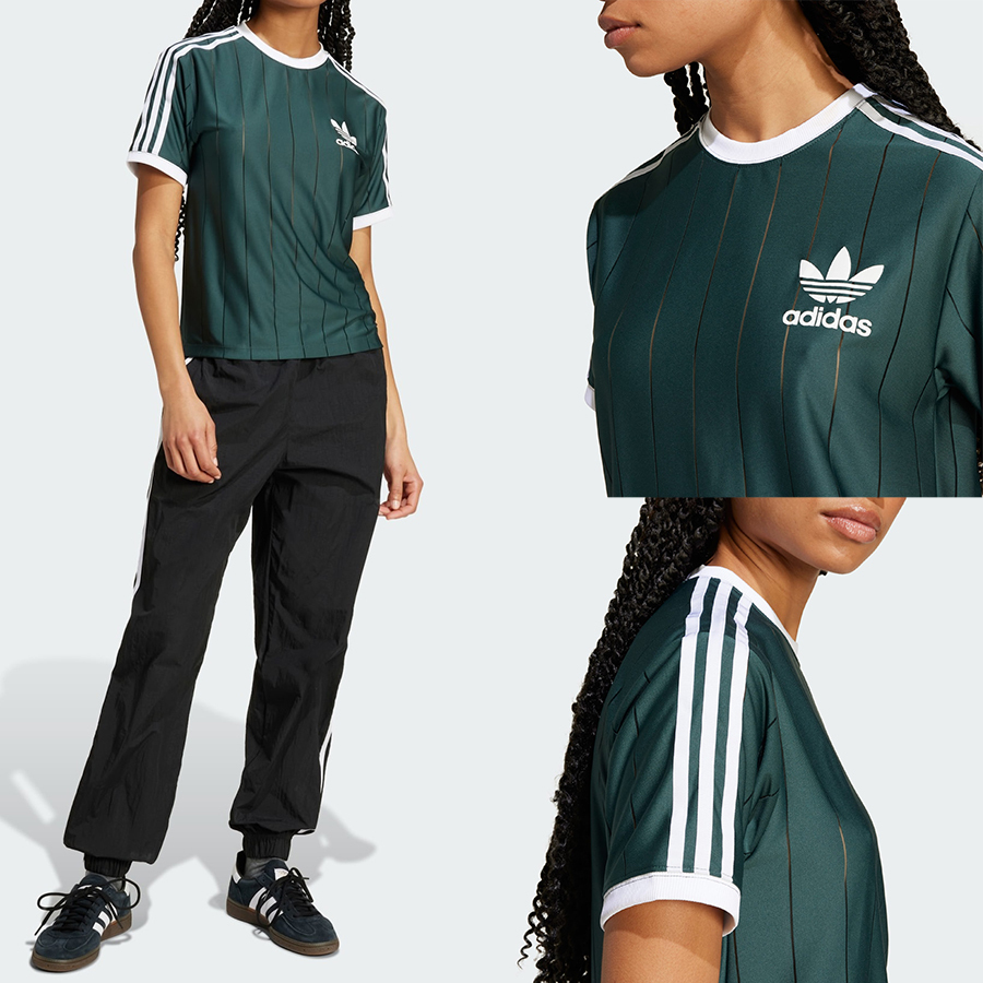 ☆adidas originals☆W ADICOLOR 3S PINSTRIPE T-シャツ☆追跡可