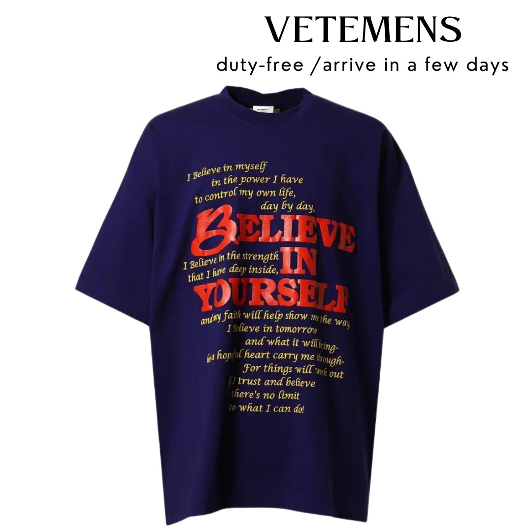 【VETEMENTS】BELIEVE IN YOURSELF T-SHIRT Tシャツ