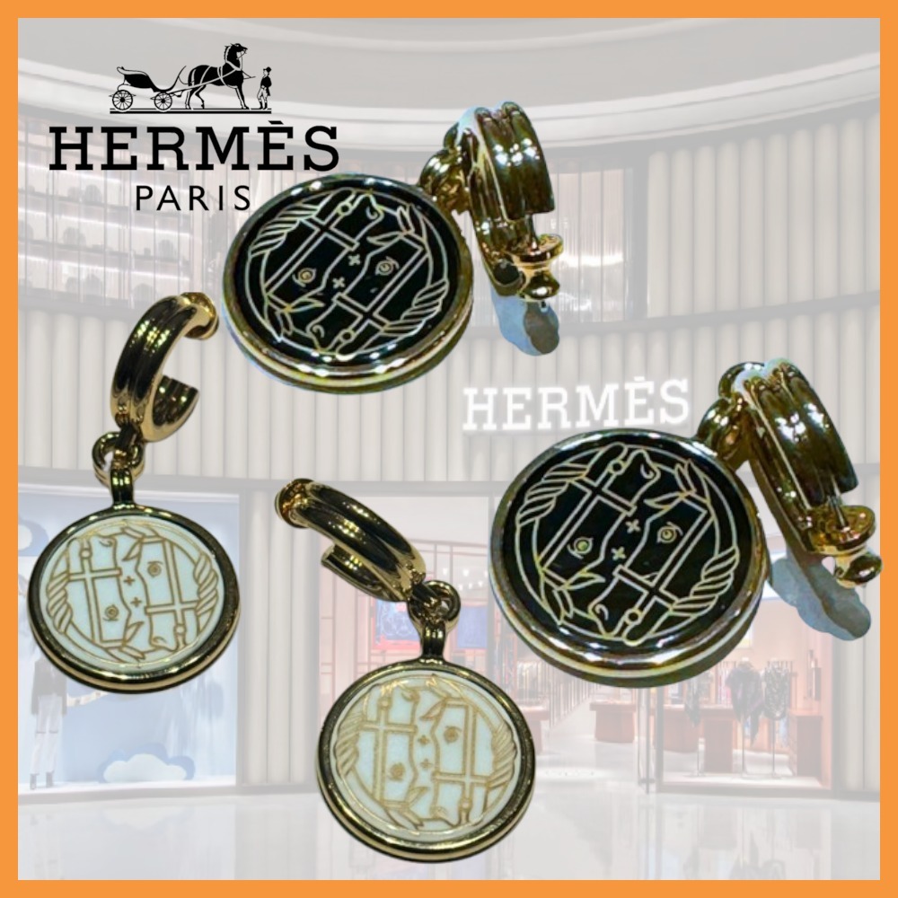 【揺れるデザイン♪】HERMES カドリージュピアス