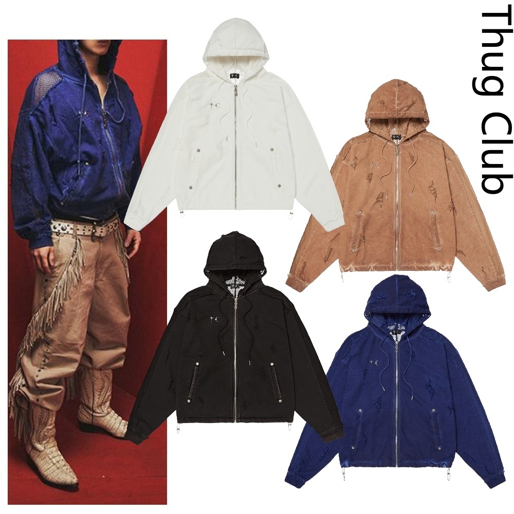 【Thug Club】Rock Hooded Vest★フーディ ジップアップ★