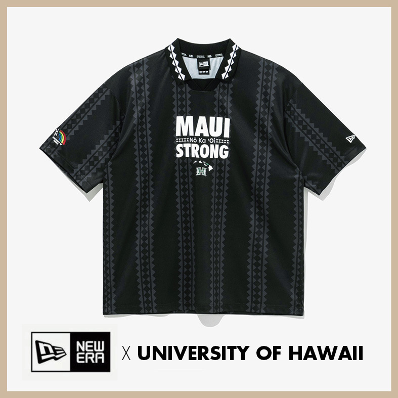 NEW ERA☆UNIV HAWAII Jersey Polo T-Shirt Black