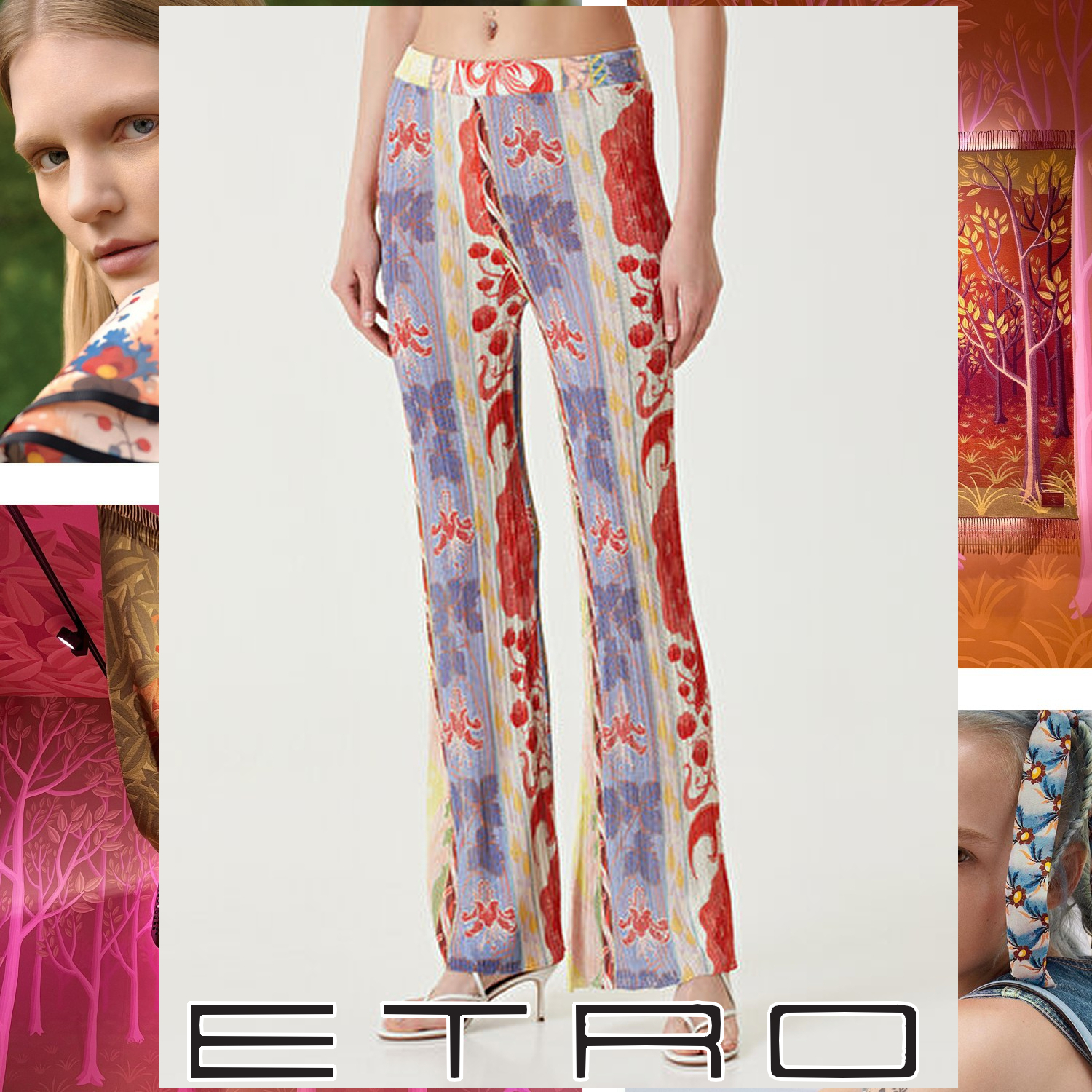 ETRO SUMMER ニットパンツ マルチカラー