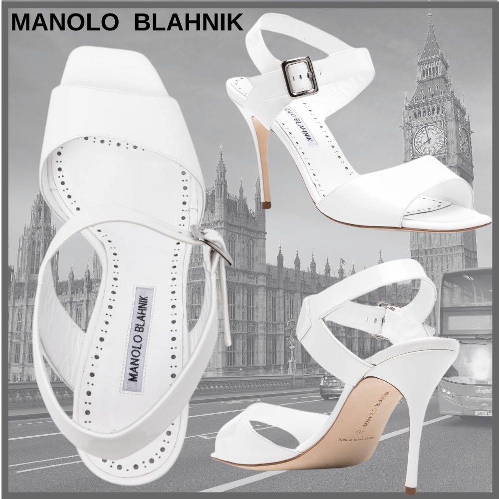 【MANOLO BLAHNIK 】★Fairu 90 レザーサンダル