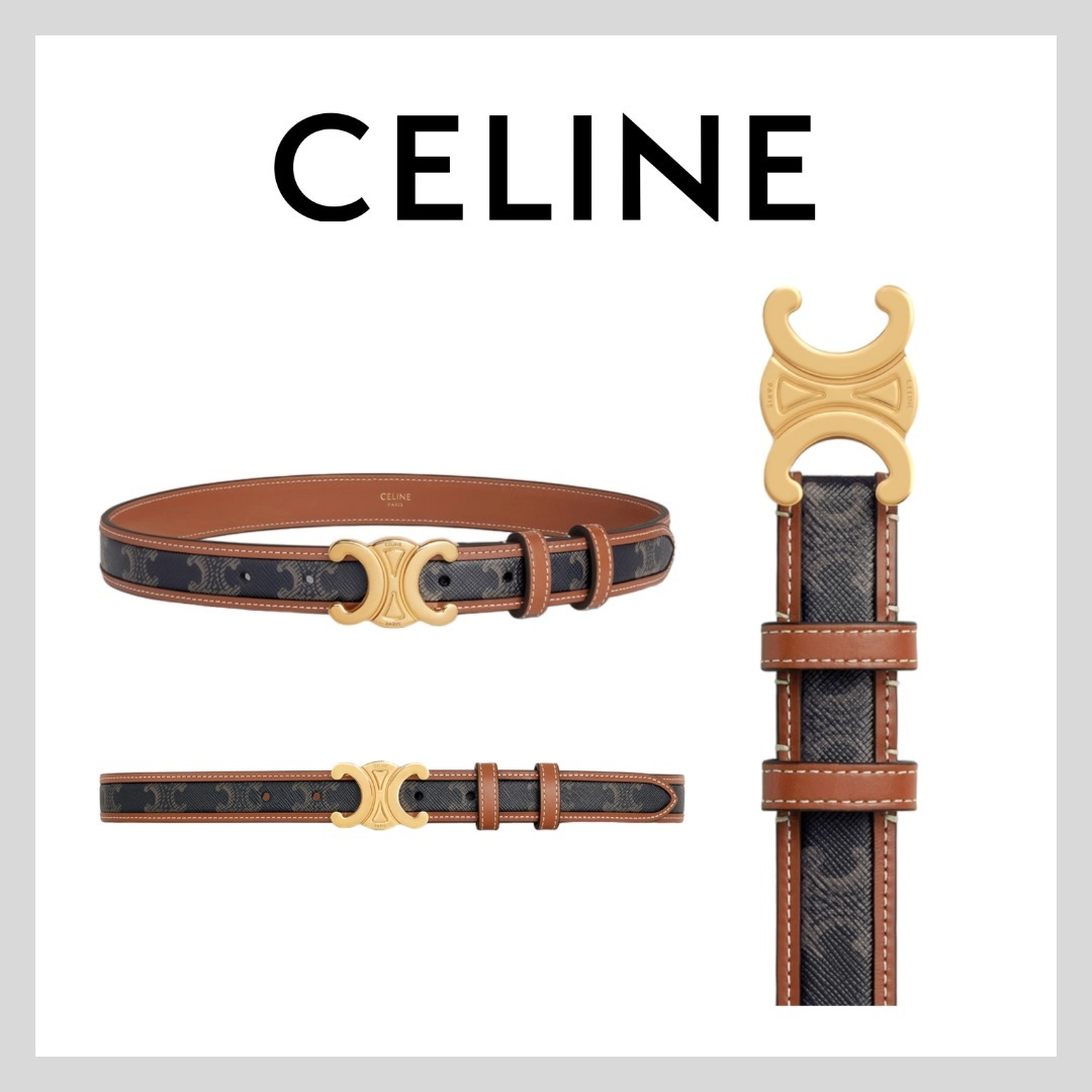 CELINE セリーヌ ミディアム トリオンフ ベルト タン