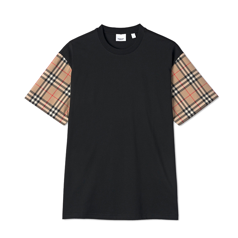 関税負担なしBurberry スリーブ コットン オーバーサイズTシャツ