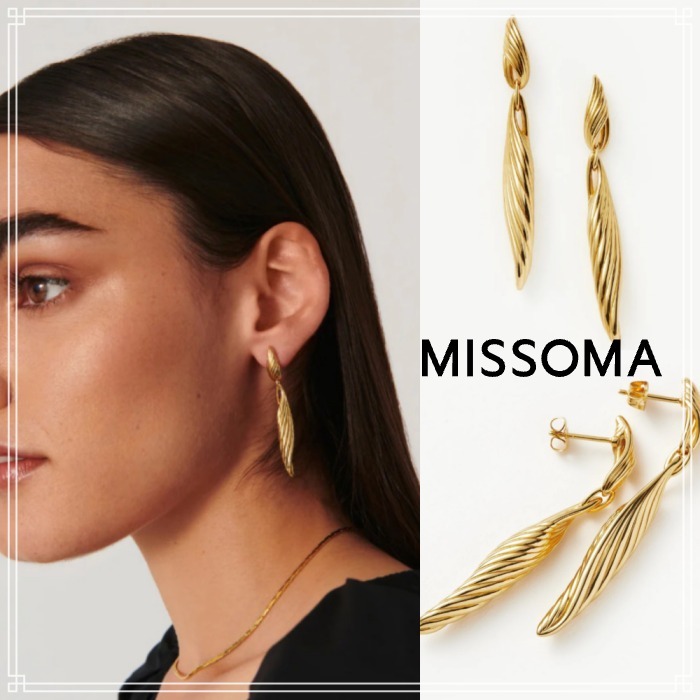 【MISSOMA】WAVY RIDGE DOUBLE DROP ピアス