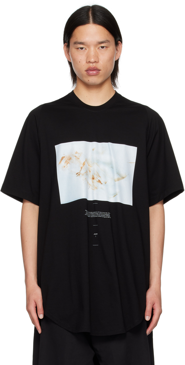 【関税込み】JULIUS ブラック Disarray Tシャツ