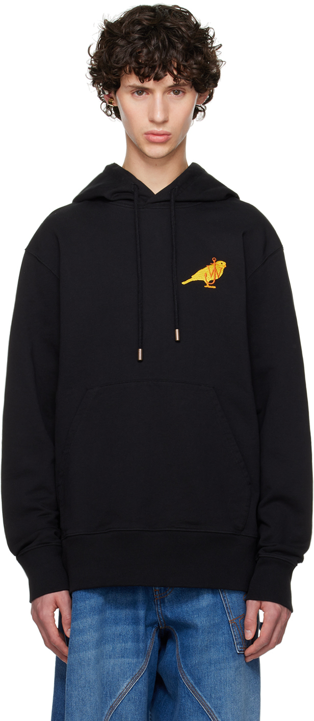 【関税込み】JW Anderson ブラック Canary Embroidered フーディ