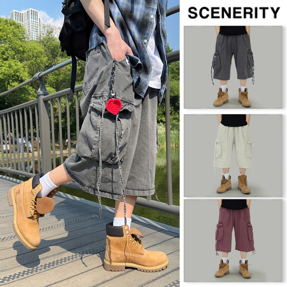 【SCENERITY】Felix pigment Bermuda pants