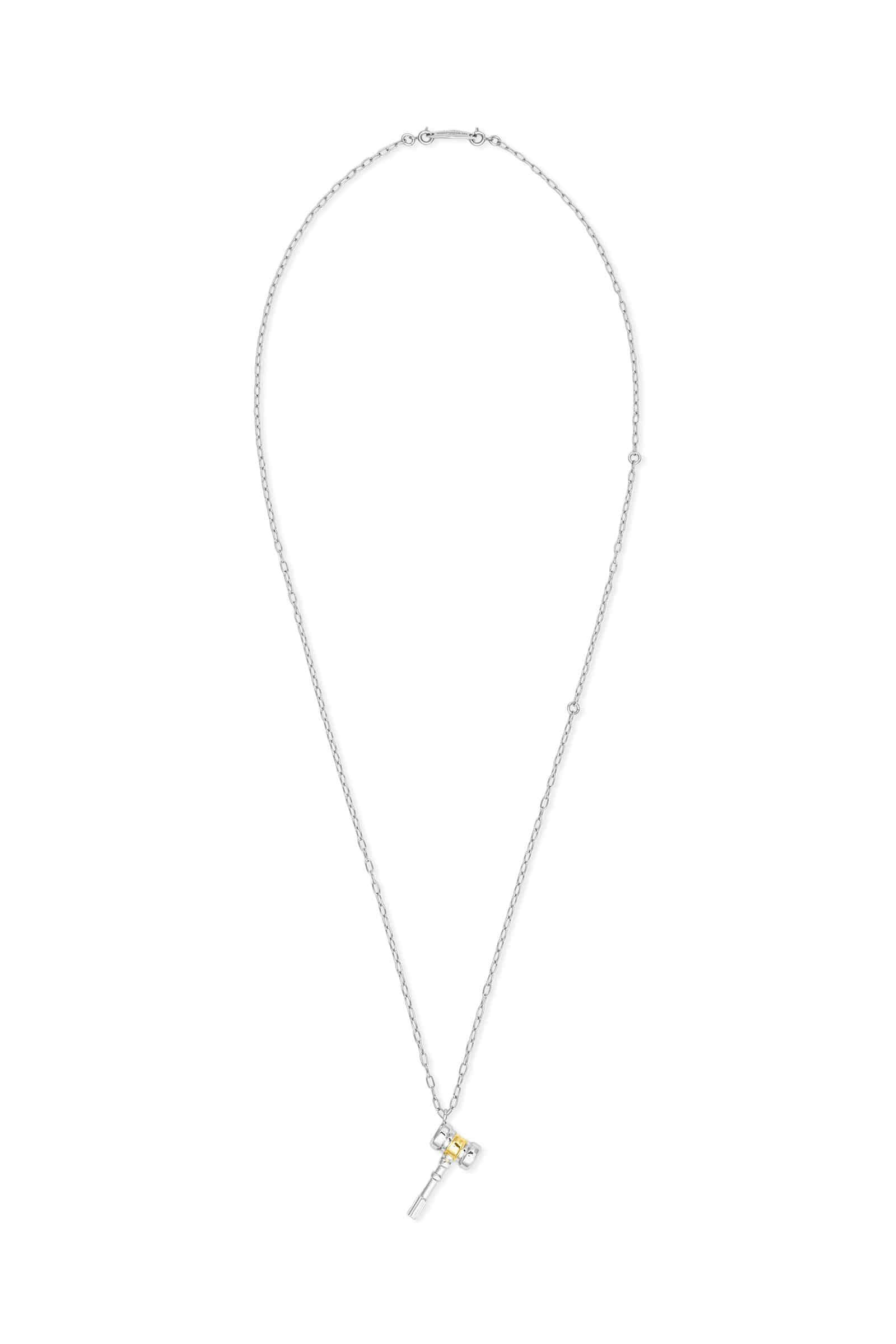 【WOOYOUNGMI】SILVER HAMMER PENDANT NECKLACE