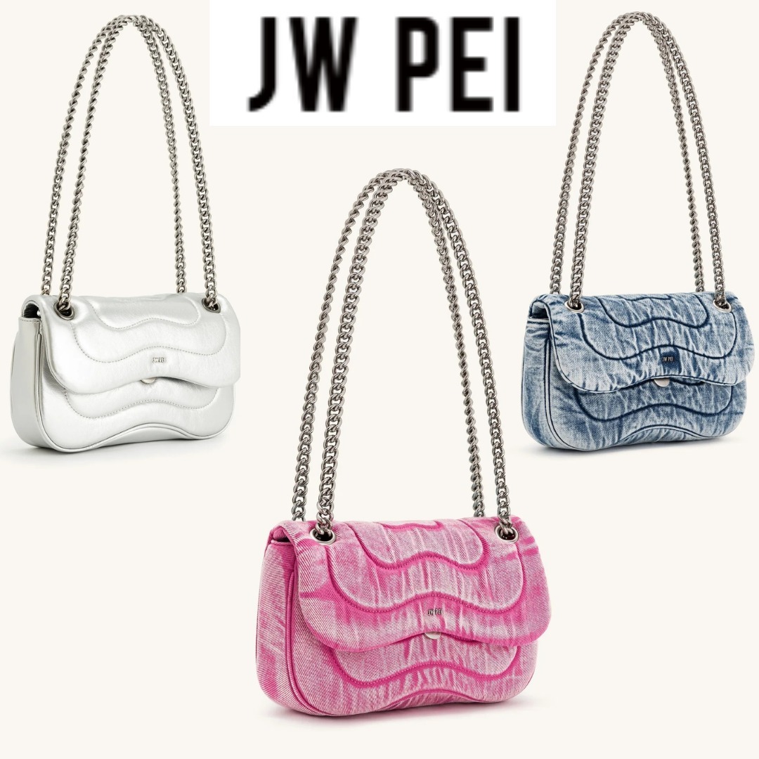 JW PEI TINA チェーン クロスボディバッグ シルバー デニム