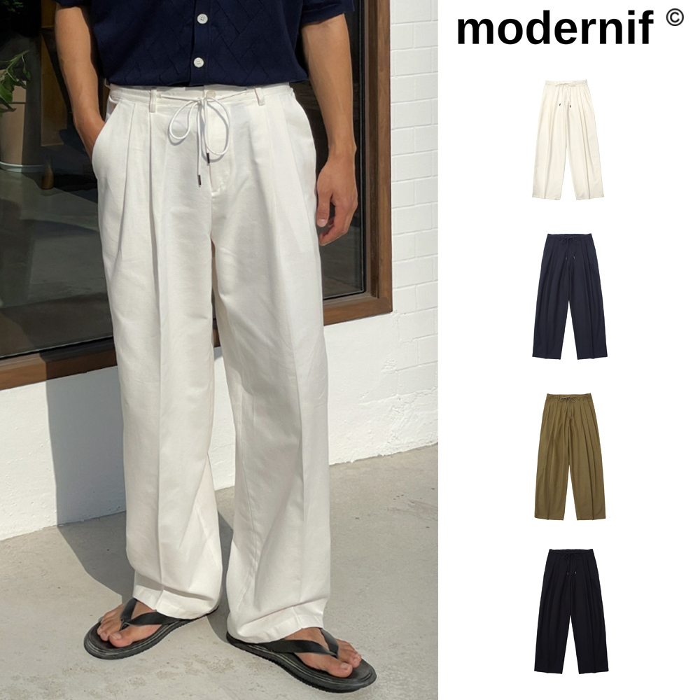 【MODERNIF】Risney String Wide Pants