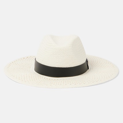 MAX MARA レザートリム パナマハット