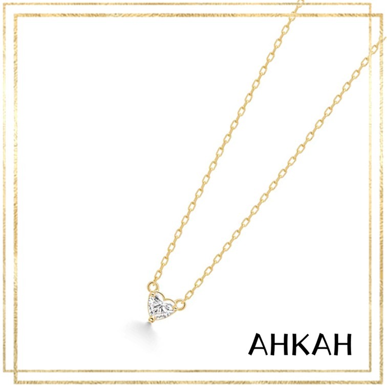 AHKAH アーカー ネックレス プリエール ハート 18K ダイヤ 国内