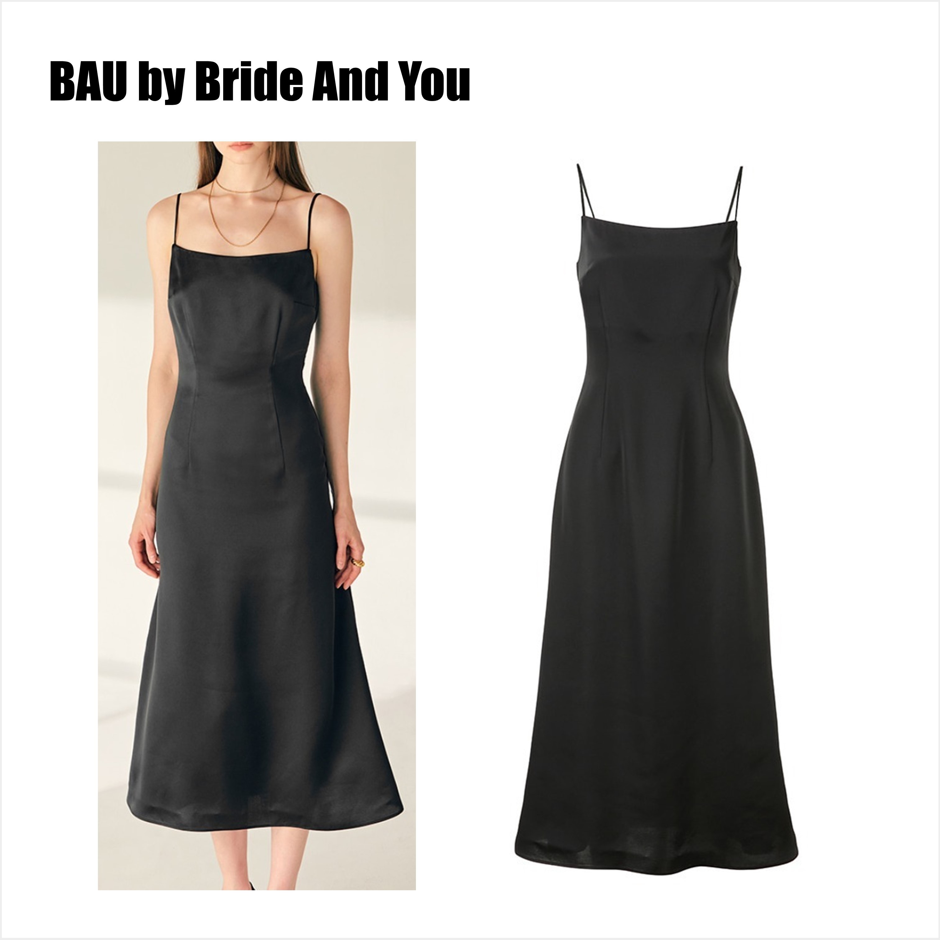 [BAU by Bride And You] DAFFNEY A-line slip long dress ☆