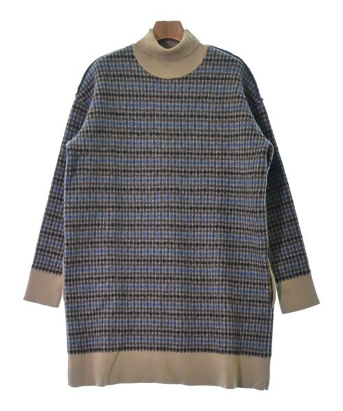 STELLA McCARTNEY ワンピース 青x茶x黒(総柄) 2318623O0057