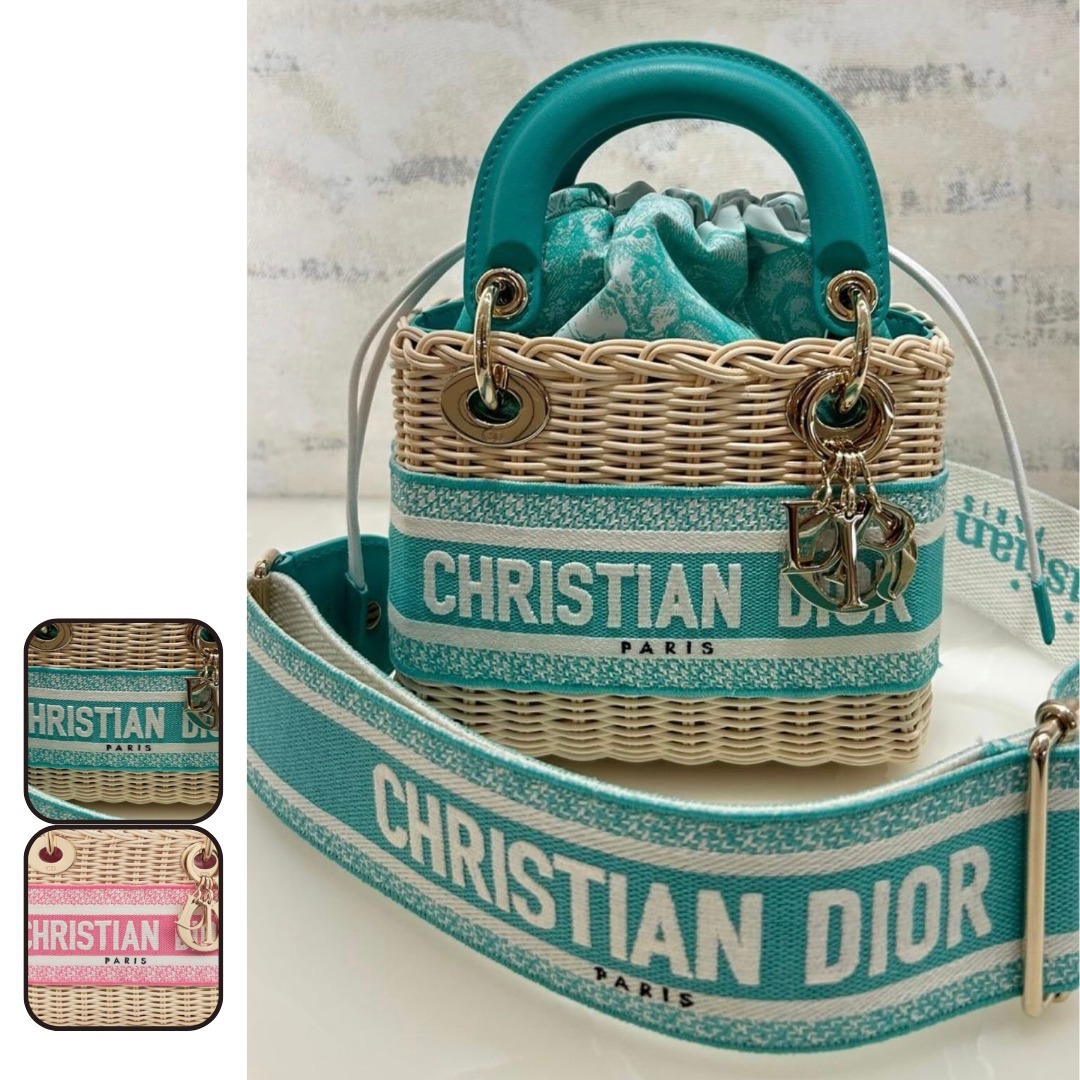Dioriviera Lady Dior ウィッカー&トワル ドゥ ジュイ Bag Mini