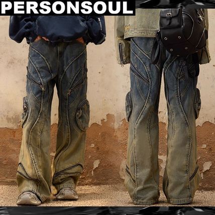 PERSONSOUL*日本未*ストラップ/タクティカル ワイド/ジーンズ ワイド PERSONSOUL(パーソンソウル) デニム・ジーパン(メンズ