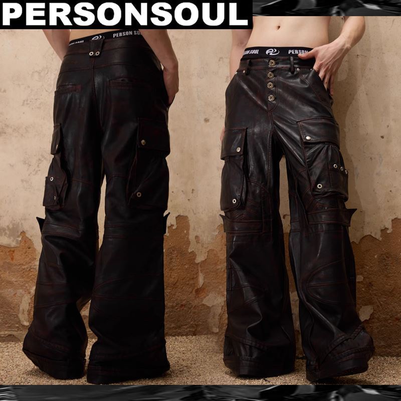 PERSONSOUL*日本未入荷 パンクレザーパンツ