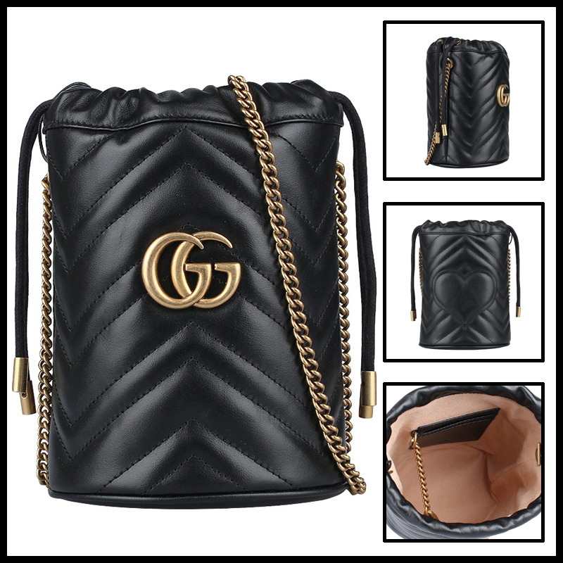 ★送料関税込★GUCCI グッチ GGマーモント ミニ バケットバッグ