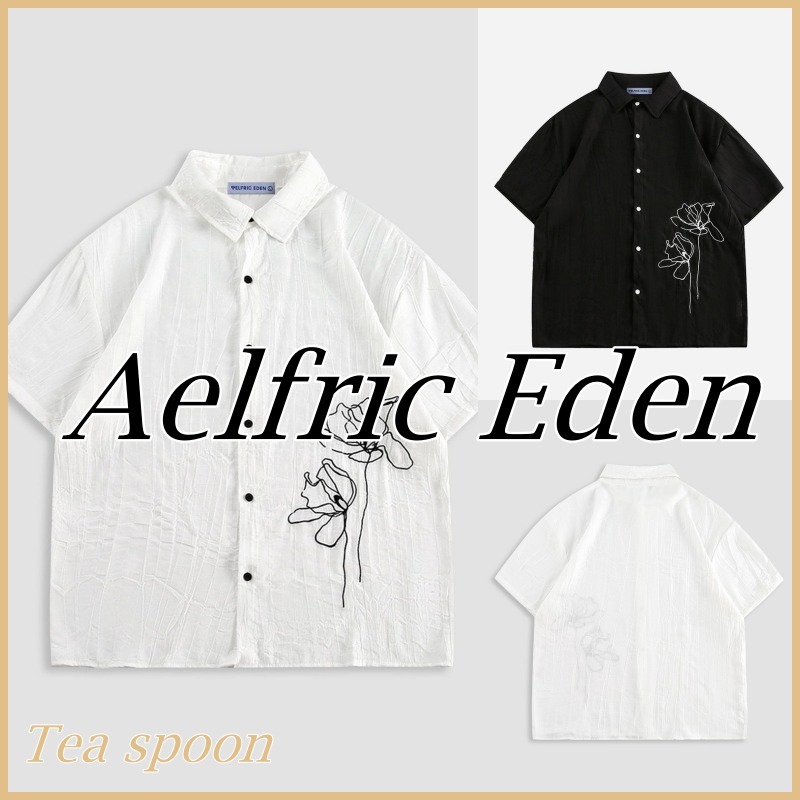 Aelfric Eden◆フラワーテクスチャー 半袖シャツ 2色展開 送料込